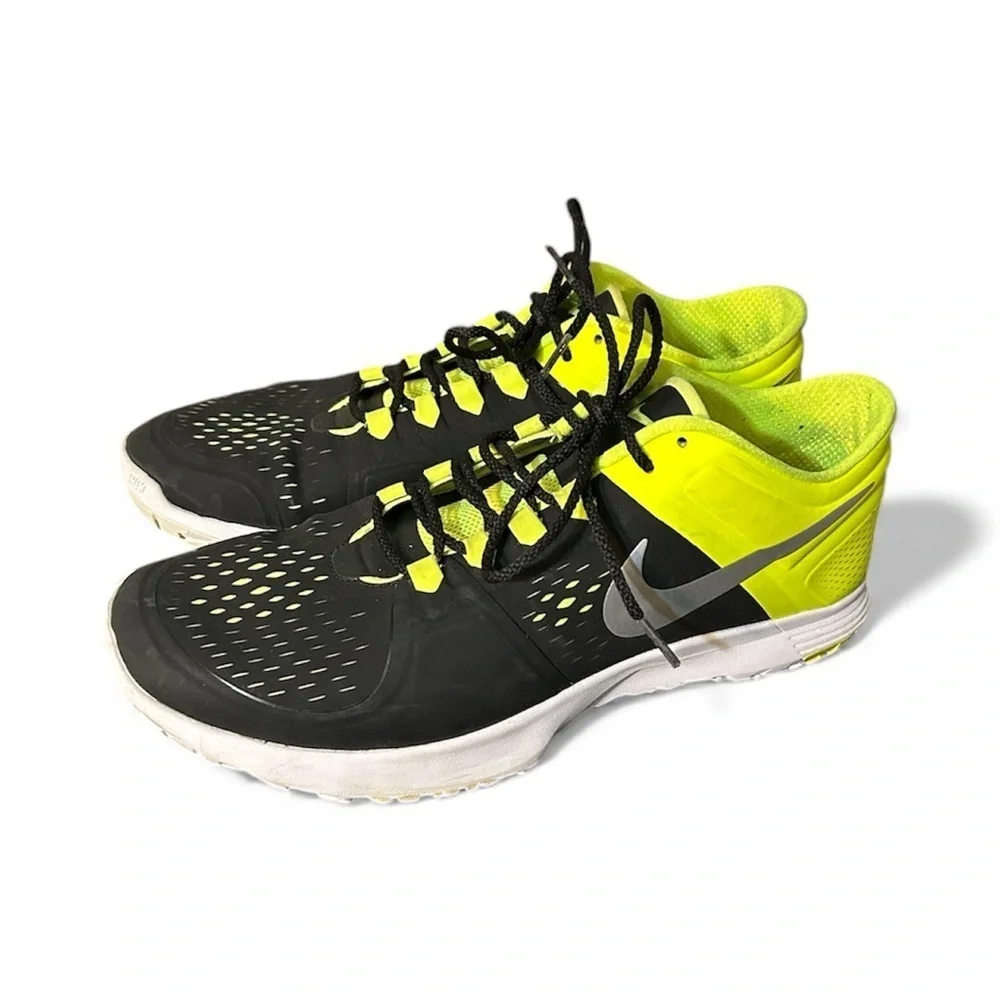Nike FS Lite Trainer Men's Black and Neon Yellow Athletic Shoes sz 10.5,,1A